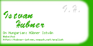 istvan hubner business card